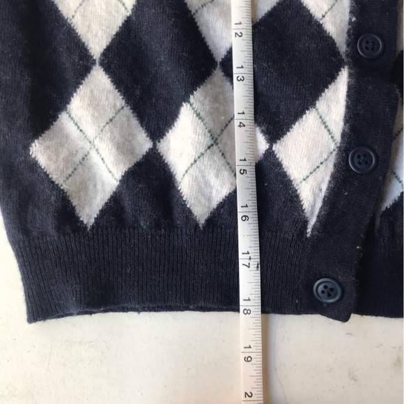 BRANDY MELVILLE | Women’s OS Navy Argyle Wool Cashmere Blend Grandpa Cardigan - Picture 7 of 7